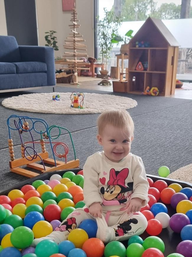 Willow Blacker, seven months old. Willow is a very happy girl who loves to get into everything. If she doesn’t get her way the redhead temper starts. She love animals and gets very excited when she sees them.