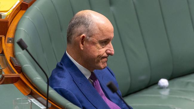 Stuart Robert was under fire during Question Time in parliament last month. Picture: NCA NewsWire / Gary Ramage