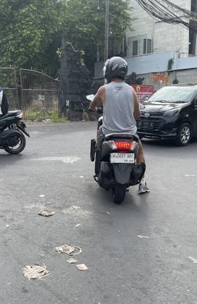 Ricky Olarenshaw in Bali in recent weeks. Picture: Supplied