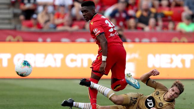 Al Hassan Toure will miss up to a month of A-League action after being selected in the Olyroos squad for the Asian under-23 championships. Picture: AAP Image/James Elsby