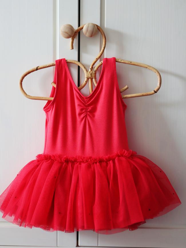 The Willow Rays Tutu Dress designed by Amie in honour of Willow for Red Nose Day. Picture: Rebecca Michael.