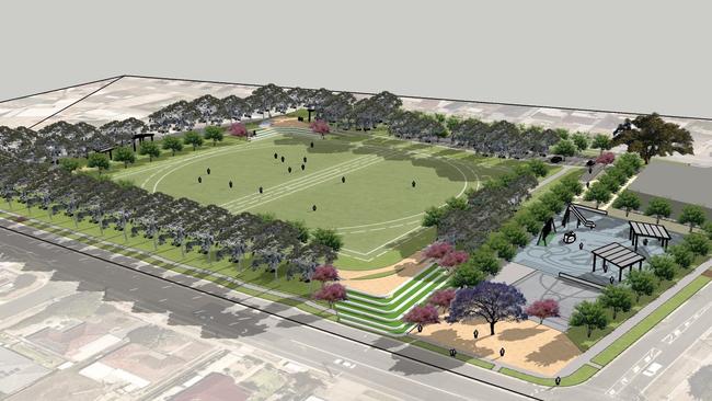 Artist's impression of the proposed redevelopment of Phillips Park in Lurnea.