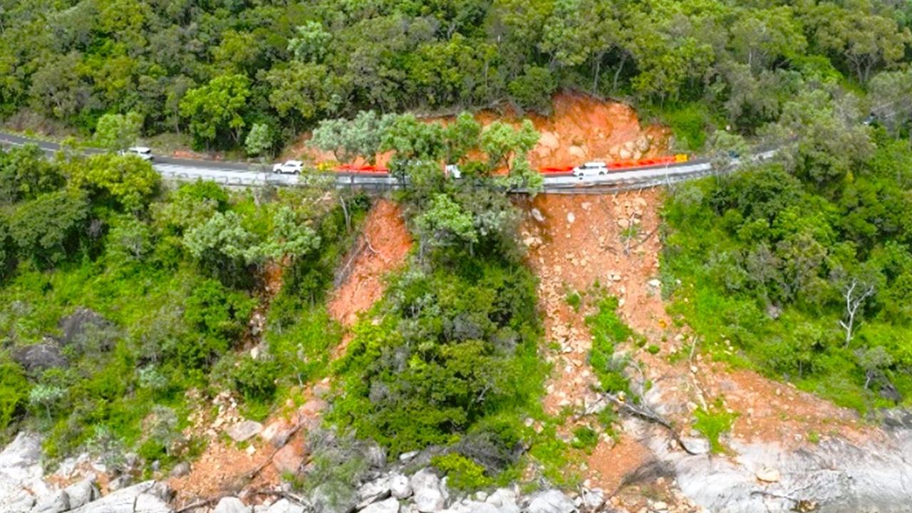 Torrents of gushing water from the post-Cyclone Jasper flood in December created more than 120 landslips. Picture: Supplied