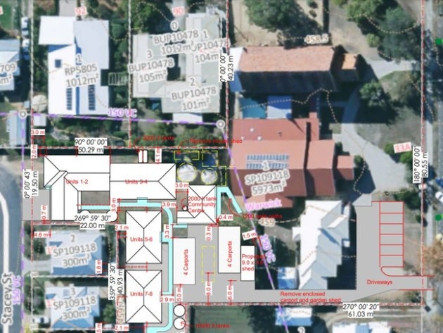 Planning documents provided to Warwick Daily News reveals the 10 unit plan accessed from Guy Street.