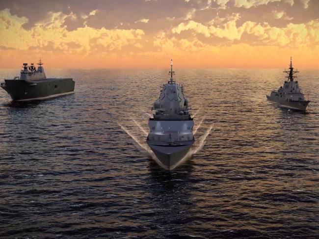 Evolved Hunter Class design for guided missile frigate. Picture: Supplied/BAE Systems Australia