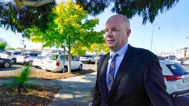Simon Patterson leaves the Latrobe Valley Magistrates Court. Picture: NewsWire / Luis Enrique Ascui