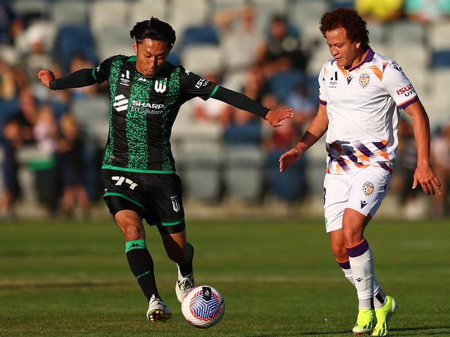 Riku Danzaki during what should be Western United’s last hurrah at Mars Stadium. Picture: Getty Images