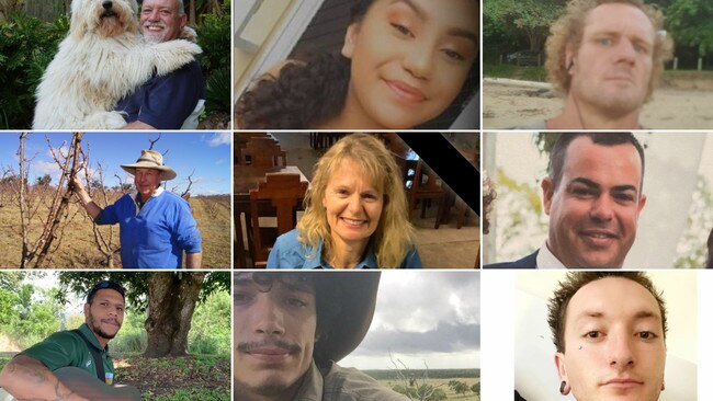 Some of the faces of Queenslanders killed on our roads this year.