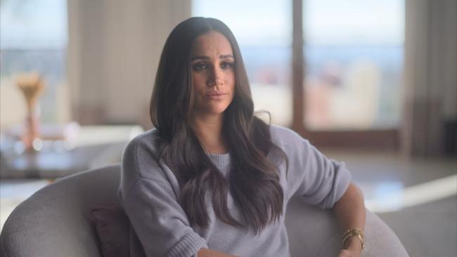 Meghan Markle said she saw the Queen as a “grandmother figure”. Picture: Netflix