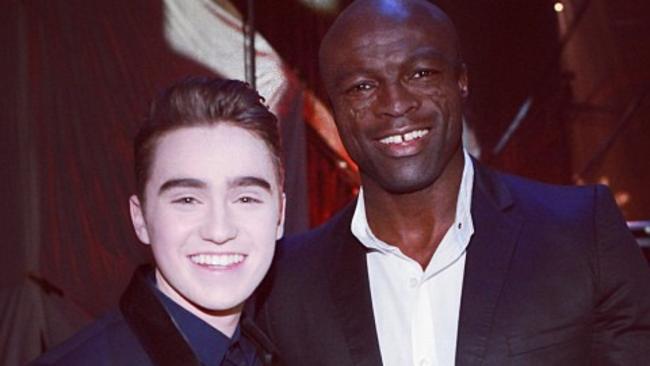 Winning again: Seal with Harrison Craig who he coached to win The Voice in 2013.