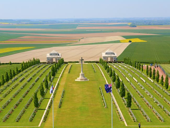 The memorial at Villers-­Bretonneux.