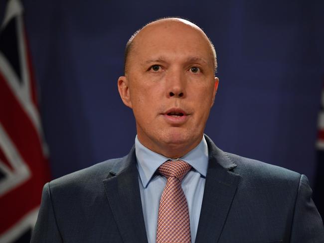 Former Minister for Home Affairs Peter Dutton. Picture: AAP