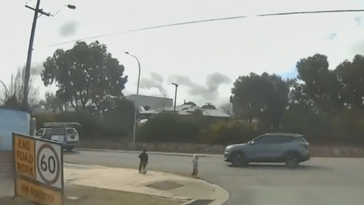 Two children escaped an Adelaide daycare and headed towards the busy road. Picture: 9News