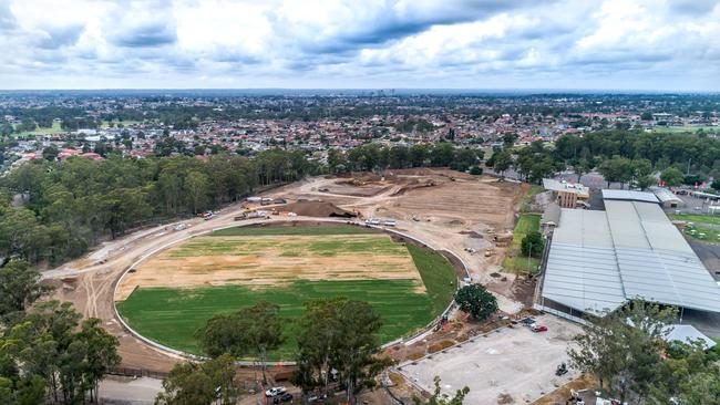 An aerial shot of Fairfield Showground as of December 15. Picture: Fairfield City Council