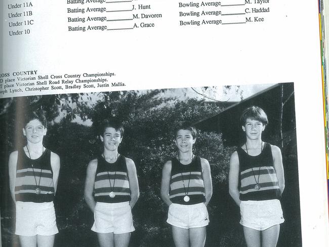 Chris Scott and Brad Scott (middle) were star athletes in school.