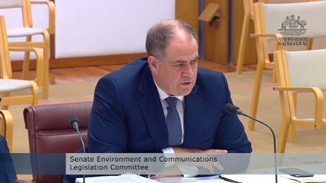 ABC managing director David Anderson fronting Senate Estimates on Wednesday.