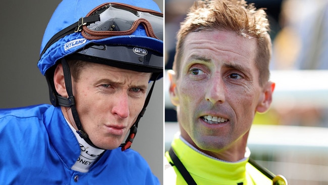 Gun jockeys James McDonald (left) and Nash Rawiller are locked in a battle for the Sydney Jockeys' Premiership.