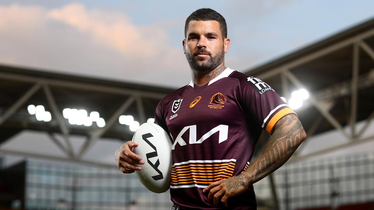 BRISBANE, AUSTRALIA - OCTOBER 26: Adam Reynolds poses during the launch of the Brisbane Broncos 2022 NRL Season jersey at Suncorp Stadium on October 26, 2021 in Brisbane, Australia. (Photo by Chris Hyde/Getty Images)