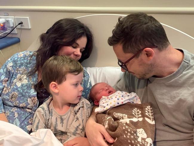 Mother April Stevenson gave birth to Remy in 2021 and Luca in 2024 at Hobart Private. Picture: April Stevenson.