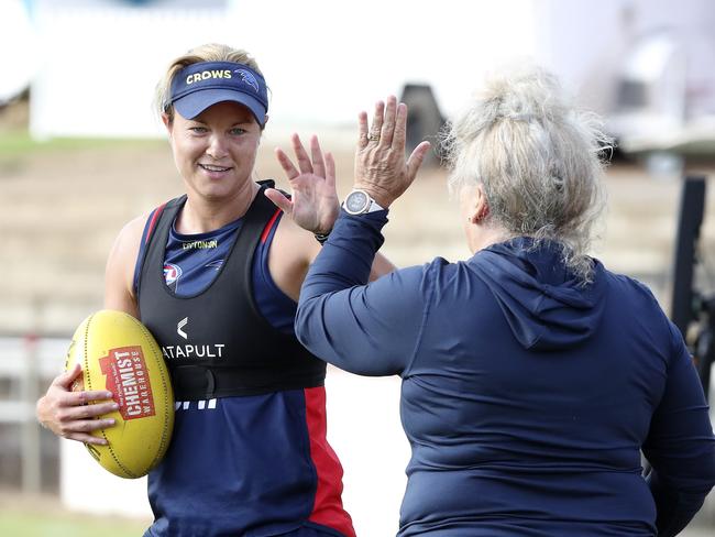 Courtney Cramey on the training track. Picture: Sarah Reed.