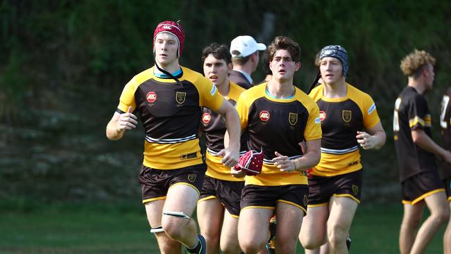 Action from the AIC First XV rugby union match between St Peters Lutheran College and Padua College. Picture: Tertius Pickard