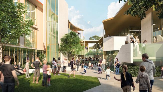 An artist impression of the new Fortitude Valley State Secondary College. Picture: Supplied