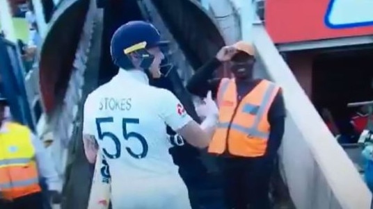 Ben Stokes has been caught out abusing a fan.