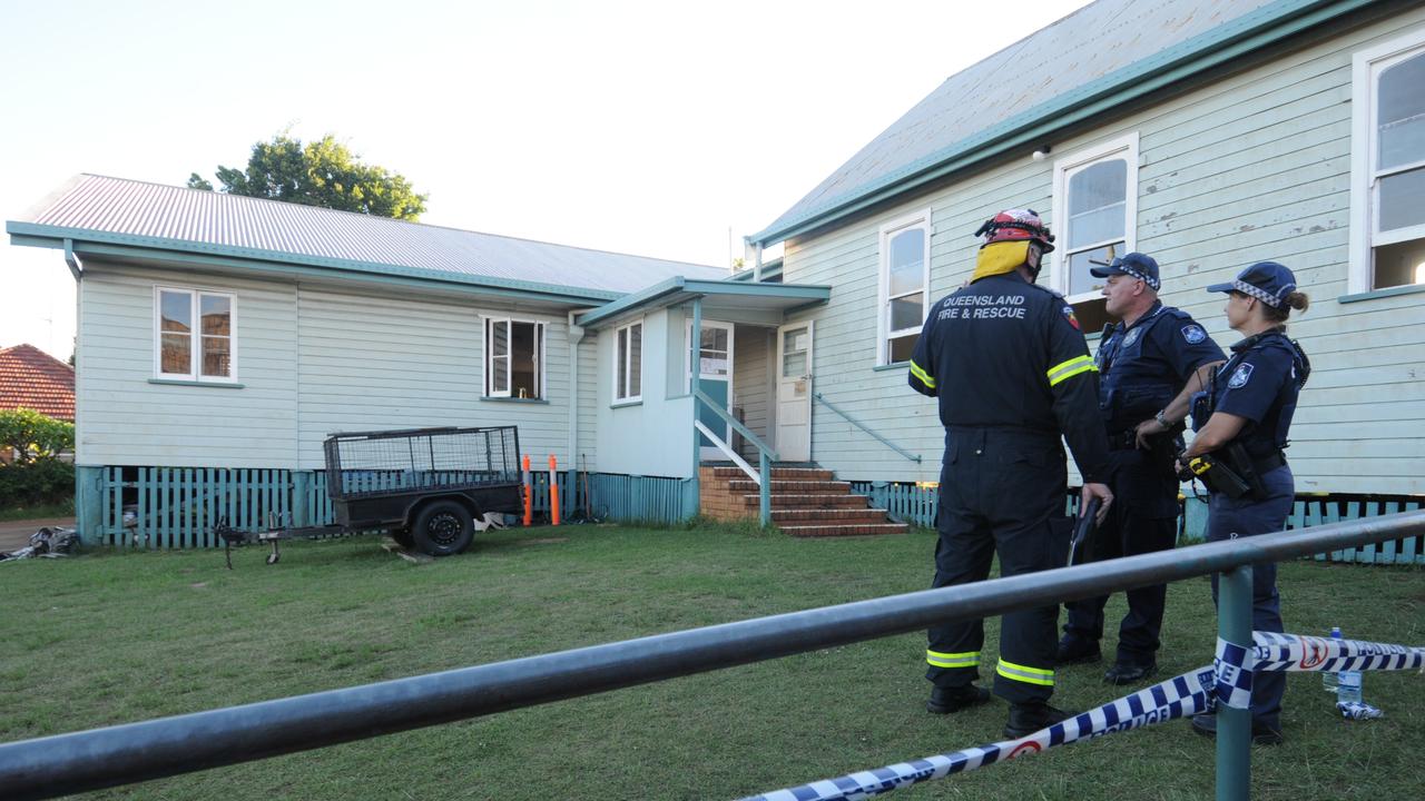 Arson attack on Garden City Mosque in West Street; Toowoomba. Police and Fire Service on the scene. 24th January. pic David Martinelli