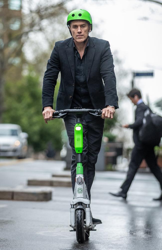 Koutoufides wants share hire e-scooters to remain in the City of Melbourne. Picture: Jake Nowakowski