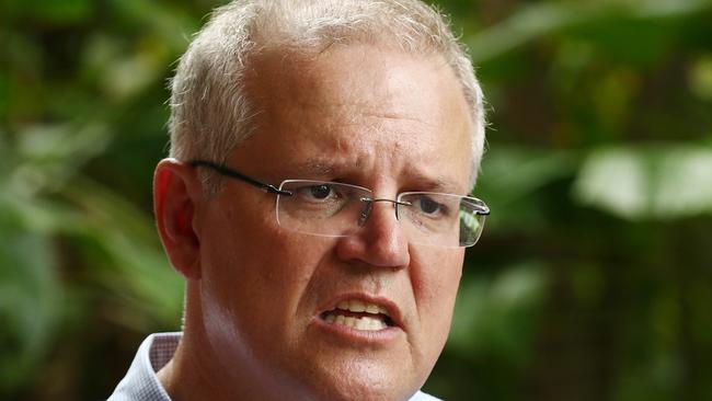 Prime Minister Scott Morrison says Warren Mundine is a “top bloke”. Picture: Brendan Radke 