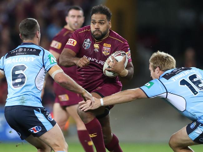 Sam Thaiday was dropped for game two of the 2017 series. Pic Peter Wallis. Pic Peter Wallis