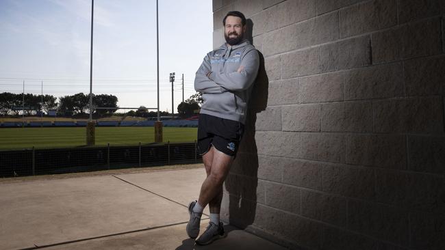 Aaron Woods joined the Sharks in Round 16. Picture: Richard Dobson