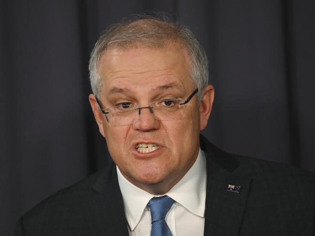 Prime Minister Scott Morrison is urging Australians to join the COVIDSafe app. Picture: AAP