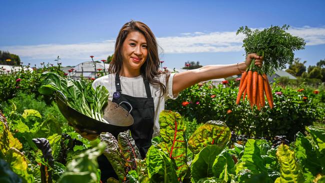 The Little Rickshaw chef Trinh Richards is participating in an event called Wasted at Tasting Australia. She is pictured at Village Greens in Aldinga. Picture: Naomi Jellicoe