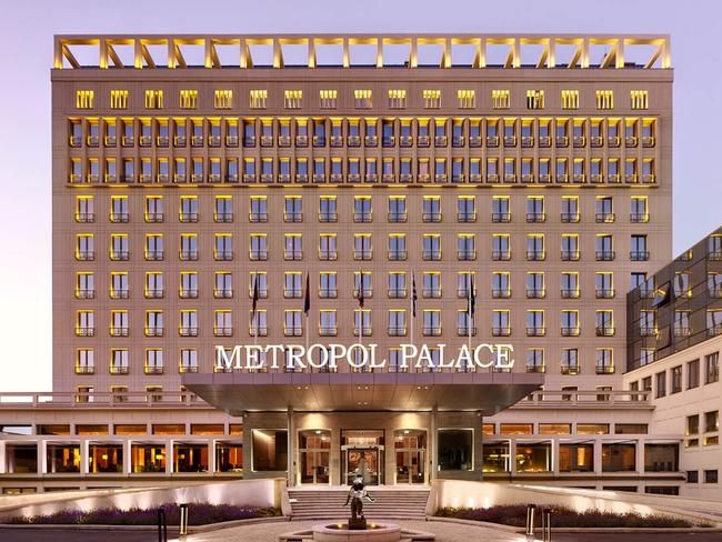 The Metropol Palace Hotel in Belgrade, where three Australians were arrested over an alleged cocaine syndicate.