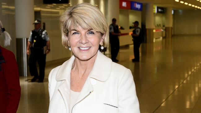 Former foreign minister Julie Bishop at Perth Airport. Picture: Richard Hatherly