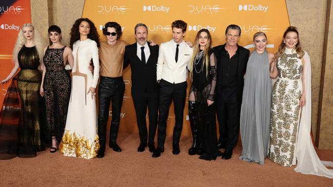 The film’s cast glammed up for the New York premiere. Picture: Dimitrios Kambouris/Getty