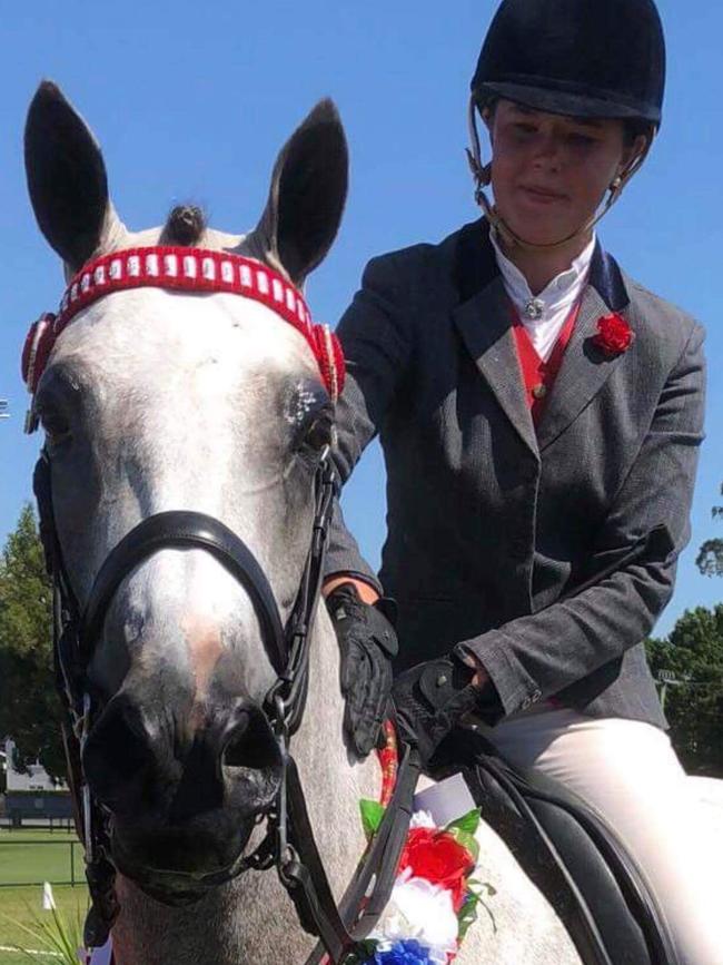 Sarah Beltz during an equestrian competition. Picture: SUPPLIED