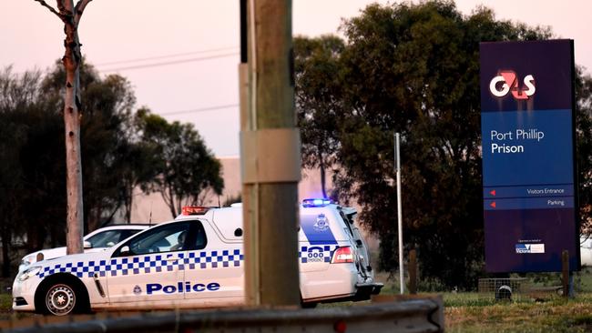 Police at the scene this morning. Picture: Nicole Garmston