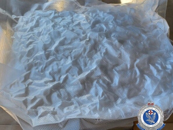Police found the drugs (pictured) in a vacuum sealed bag. Picture: NSW Police