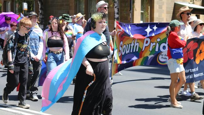 TasPride pride march Hobart 2025. Picture: Elise Kaine