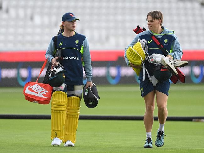 Jake Fraser-McGurk and Cooper Connolly of Australia. Picture: Getty Images