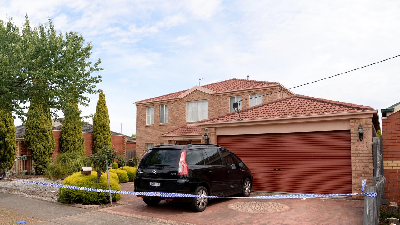 Smashed beer bottles and blood-stained clothes were found outside a property on Spring Street in Hoppers Crossing after an overnight stabbing occurred near Fraser Street Reserve. Picture: NewsWire / Andrew Henshaw