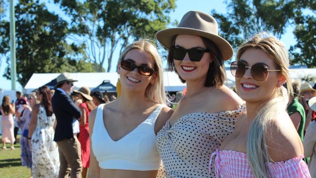 POP UP POLO BUNDABERG 2021: Hana Sherlock, Amber Sherlock and Kate Smith at the polo.