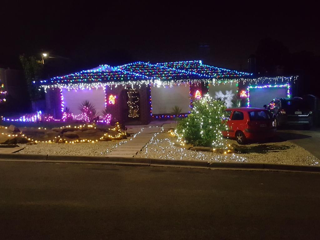 Lights at 24 Barcelona Dr, Happy Valley. Picture: Jozef Rusin