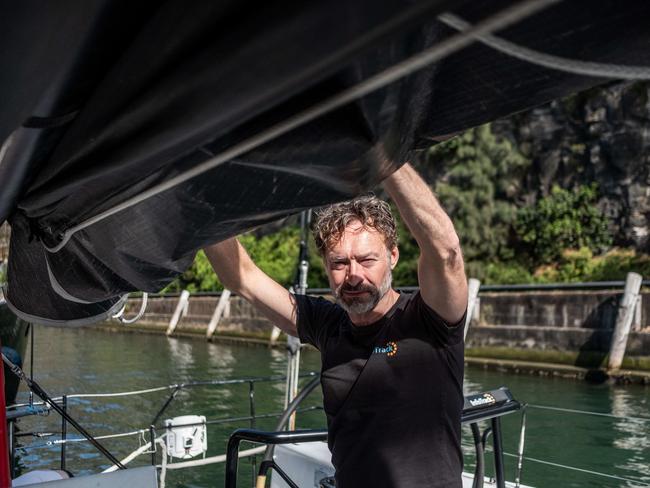 SYDNEY, AUSTRALIA - NCA NewsWire Photos December, 10, 2020 InfoTrack Super Maxi crew member Christian Beck, (skipper) ,poses for portrait on the boat. Picture: NCA NewsWire/Flavio Brancaleone