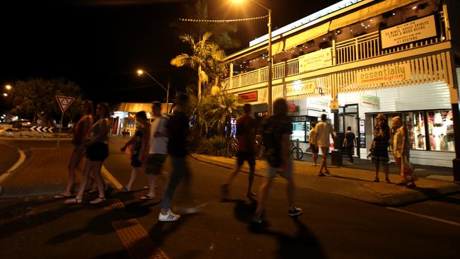 Holiday-makers hit the streets of Byron Bay. Picture: Nathan Edwards