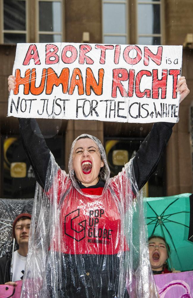 A protester in Sydney on Saturday. Picture: NCA NewsWire / Monique Harmer,