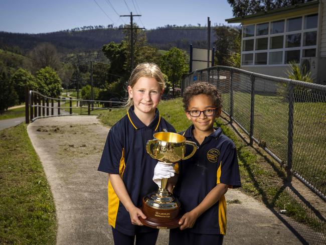 Grace McAuliffe and Jackson Murphy at Buchan Primary School.