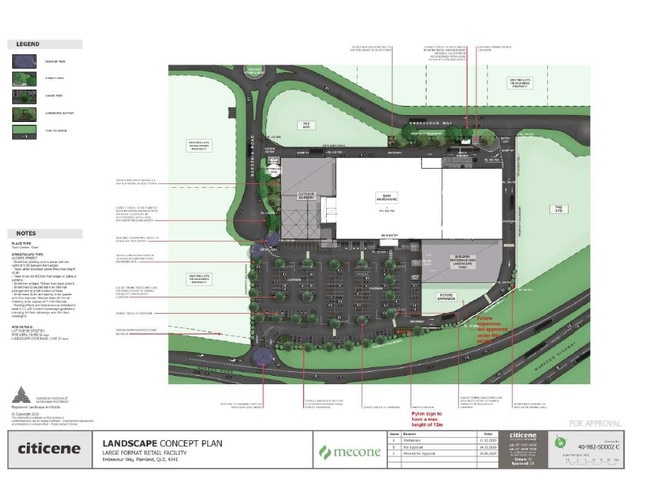 Detailed plans for Plainland Bunnings.